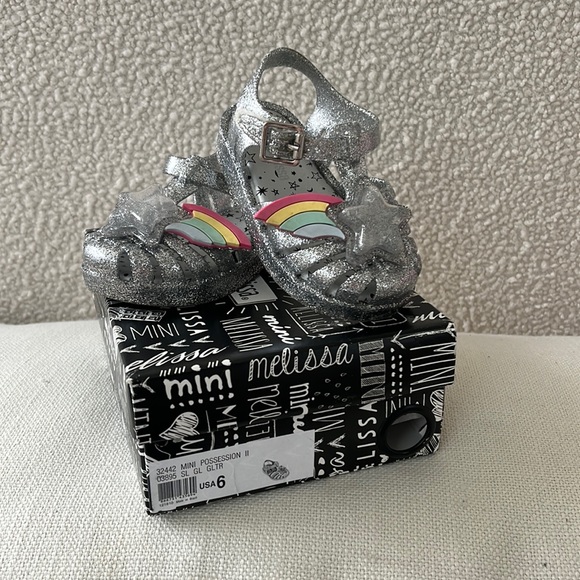 Mini Melissa Shoes Mini Melissa Possession Ii Silver Glitter